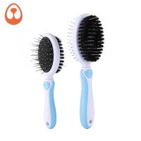 Double Sided Pet Grooming Brush - 2 in 1 Pin and Bristle Comb - Cleans Pets Shedding & Dirt - for Dogs and Cats